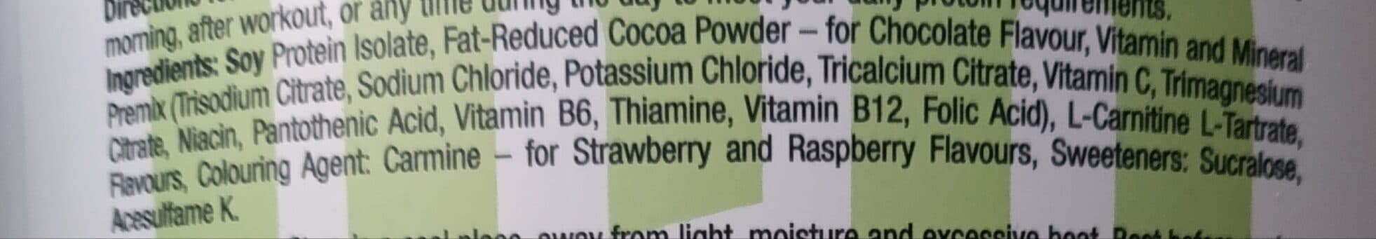 Pro nutrition Iso soy protein powder packshot