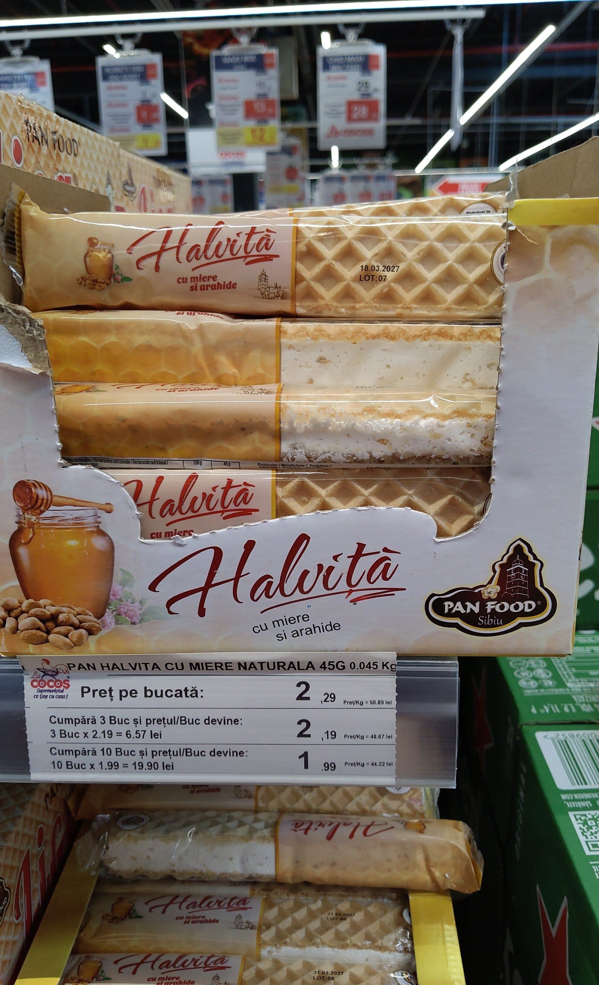 halvita cu miere pan food 45 g packshot