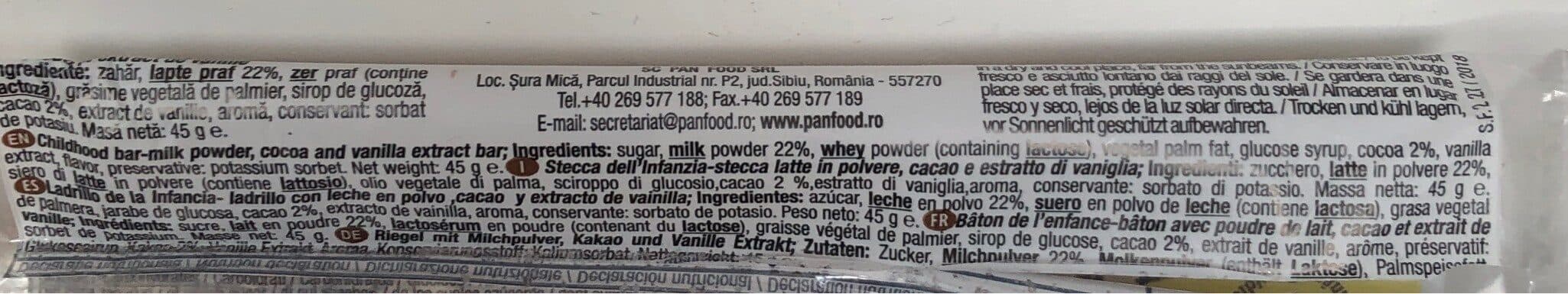 Open Food Facts Batonul copilariei duo packshot