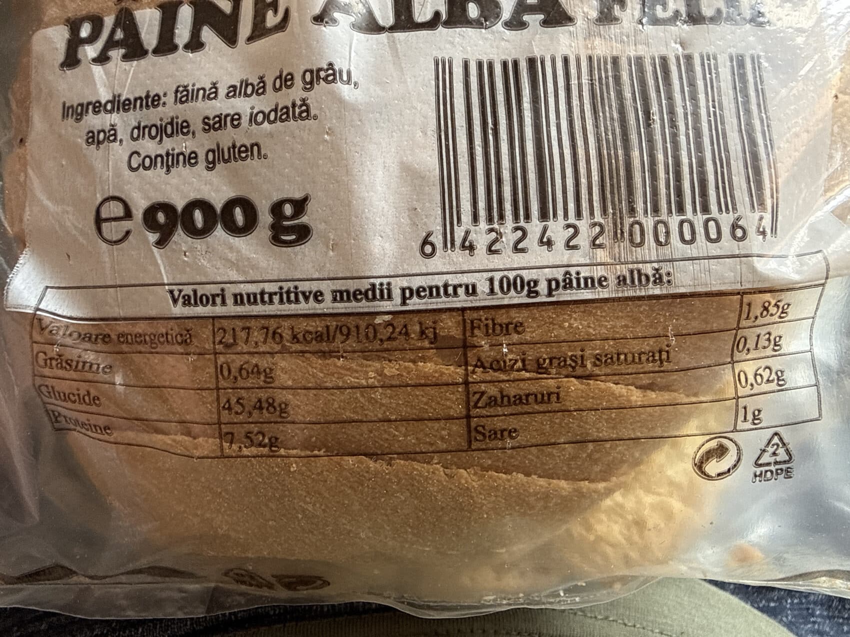 Vatra Pan Srl Paine alba Felii packshot