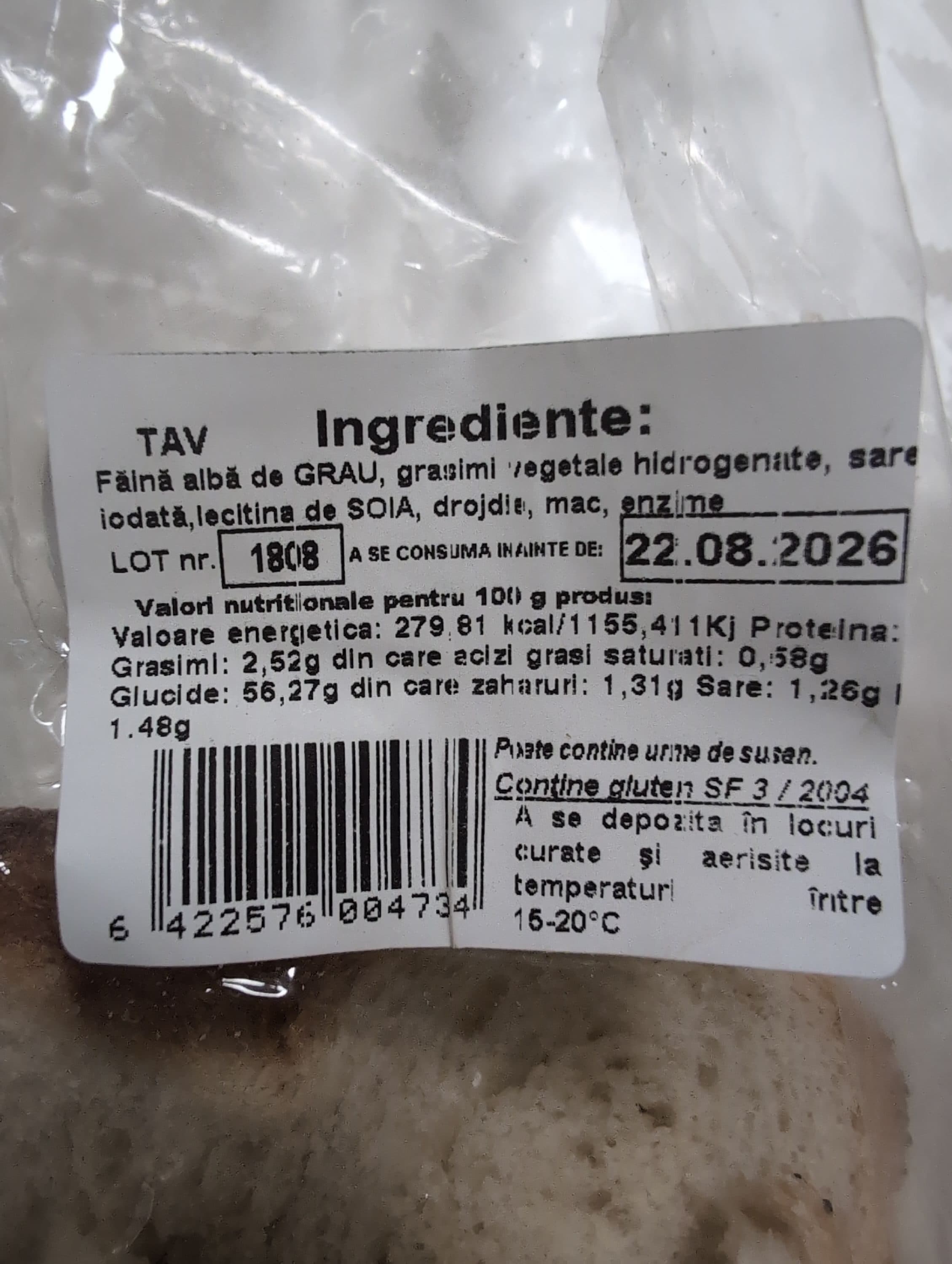 Moara Gliga Paine la tava feliata alba packshot