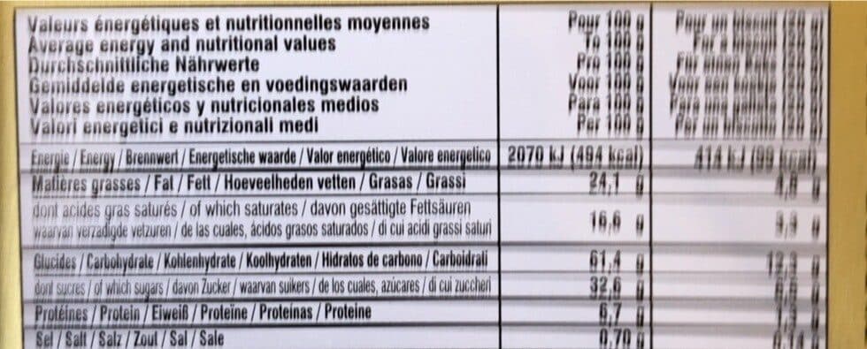 Open Food Facts Les Cookies de la Mére Poulard packshot