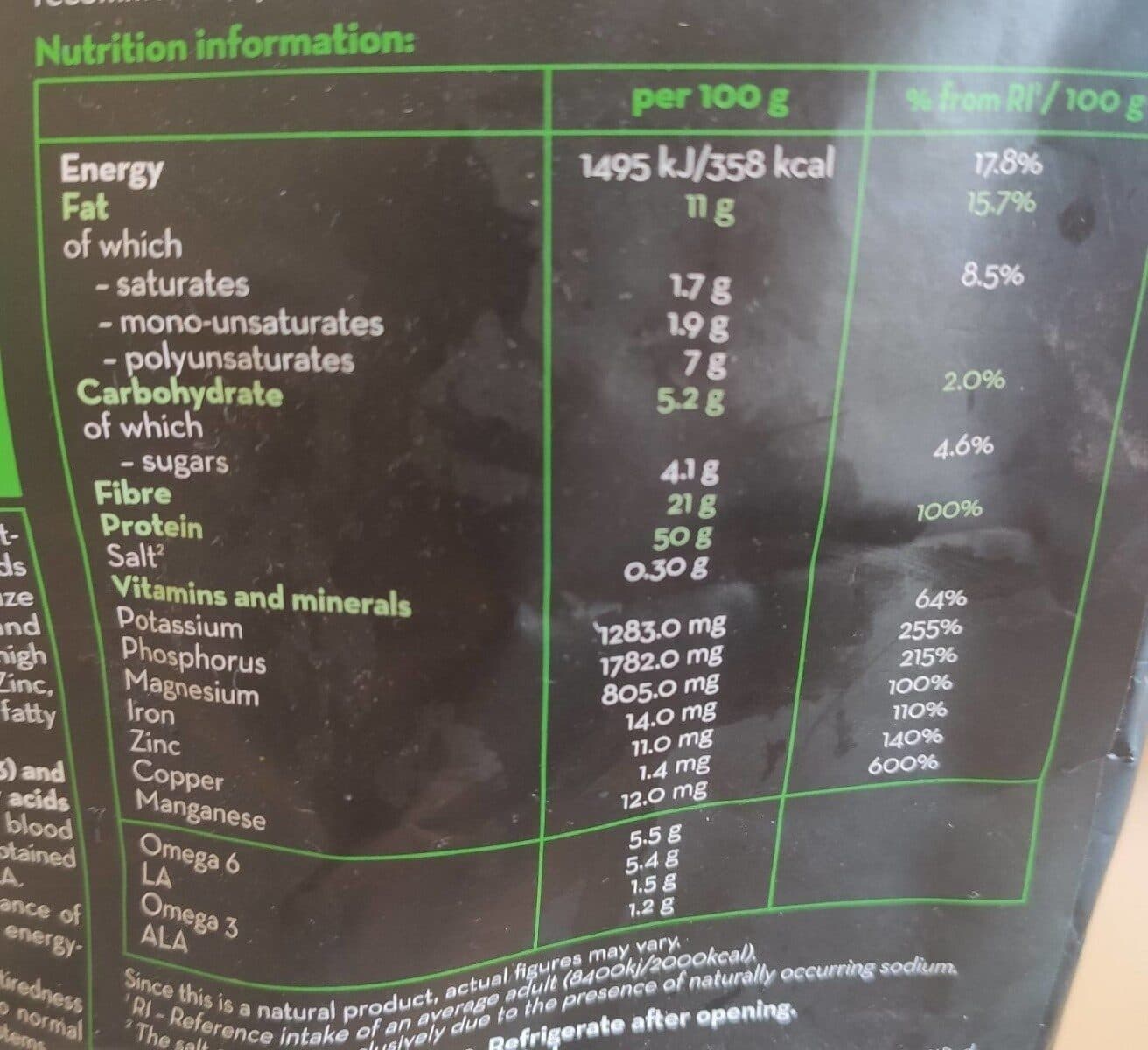 Open Food Facts Canah organic Hemp packshot