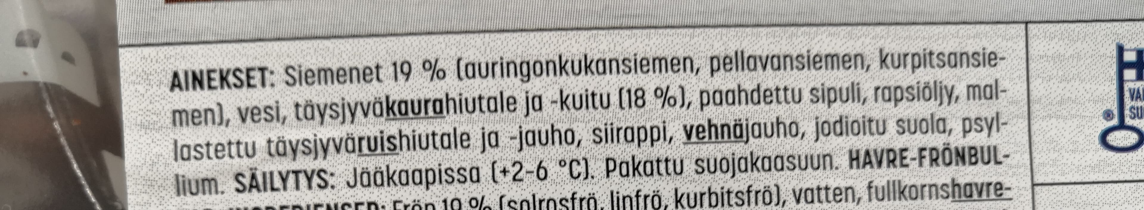 Leivon Boltsi kaura-siemenpyörykkä packshot