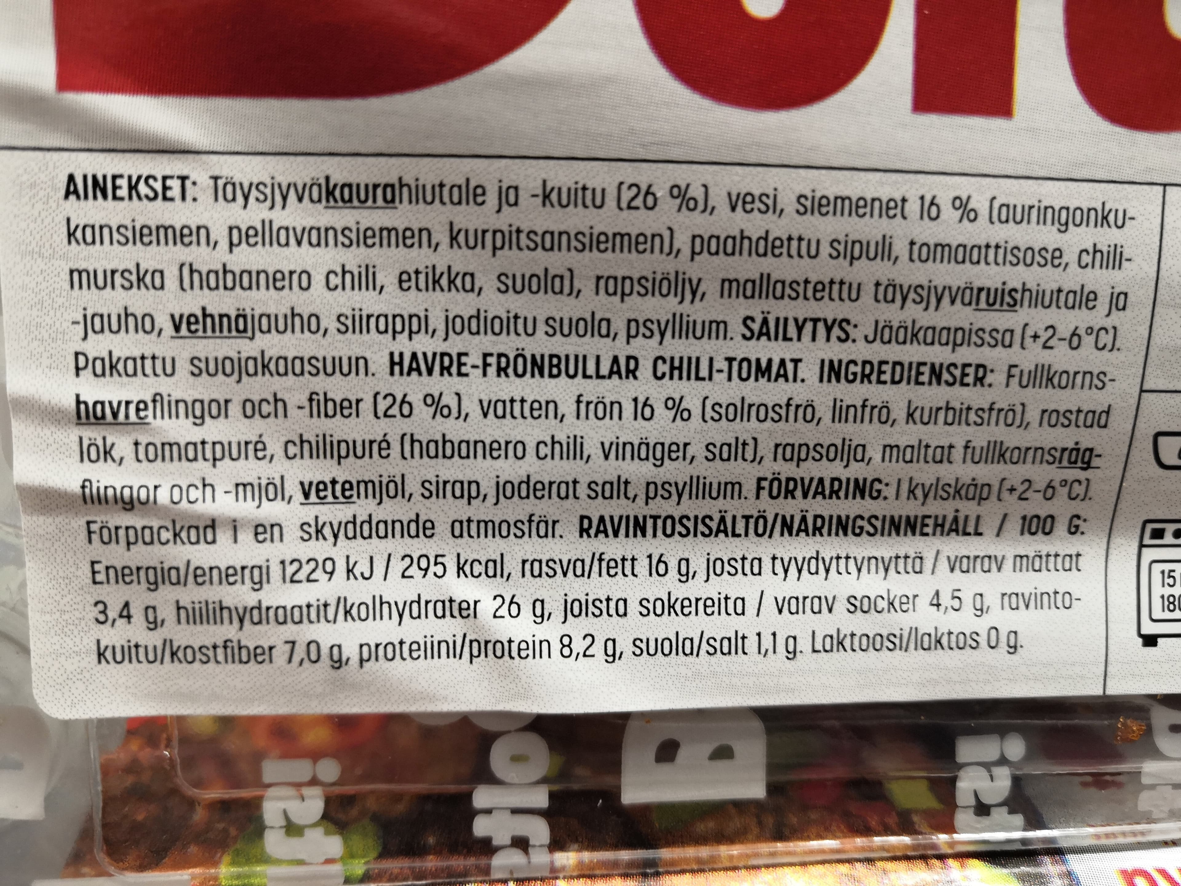 Boltsi Boltsi Kaura-siemenpyörykkä chili-tomaatti packshot