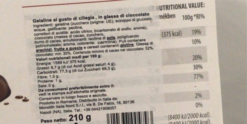 Open Food Facts Sour cherry packshot