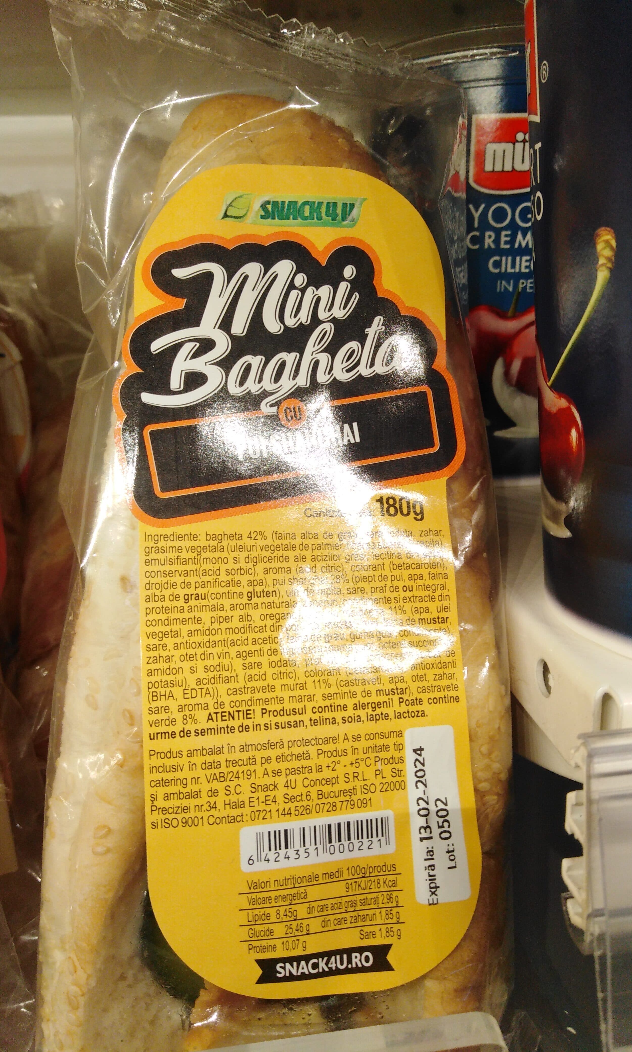 Snack 4U 02785 mini bagheta pui shangh packshot