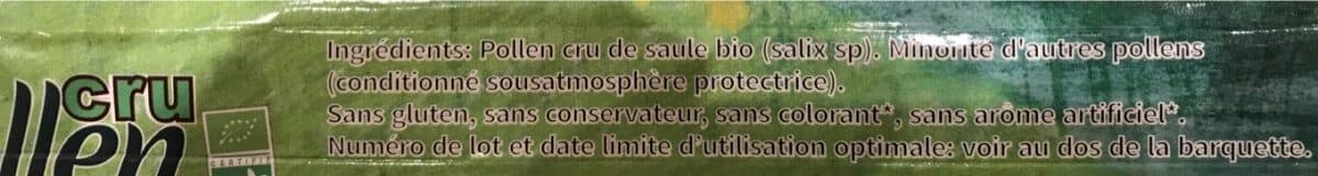 L'Abeille Heureuse Pollen cru Saule packshot