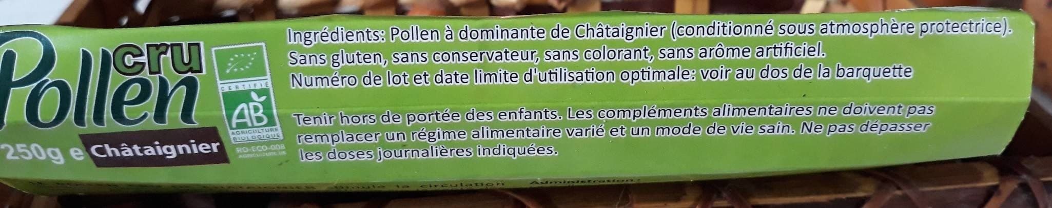 L'Abeille Heureuse Pollen De Chataignier Bio Surgele packshot