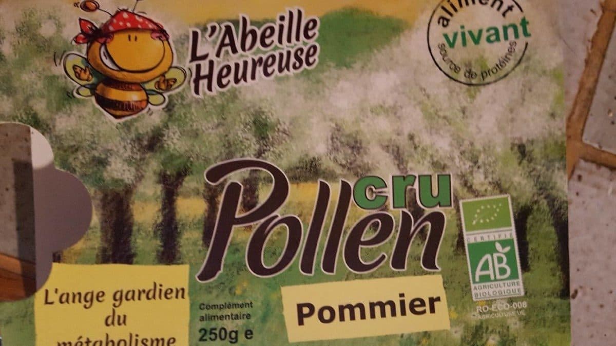 L'abeille heureuse Pollen cru pommier packshot