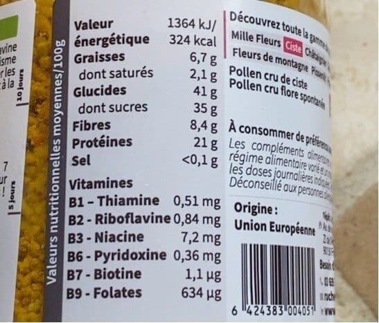L'Abeille Heureuse Pollen de Ciste crue bio packshot