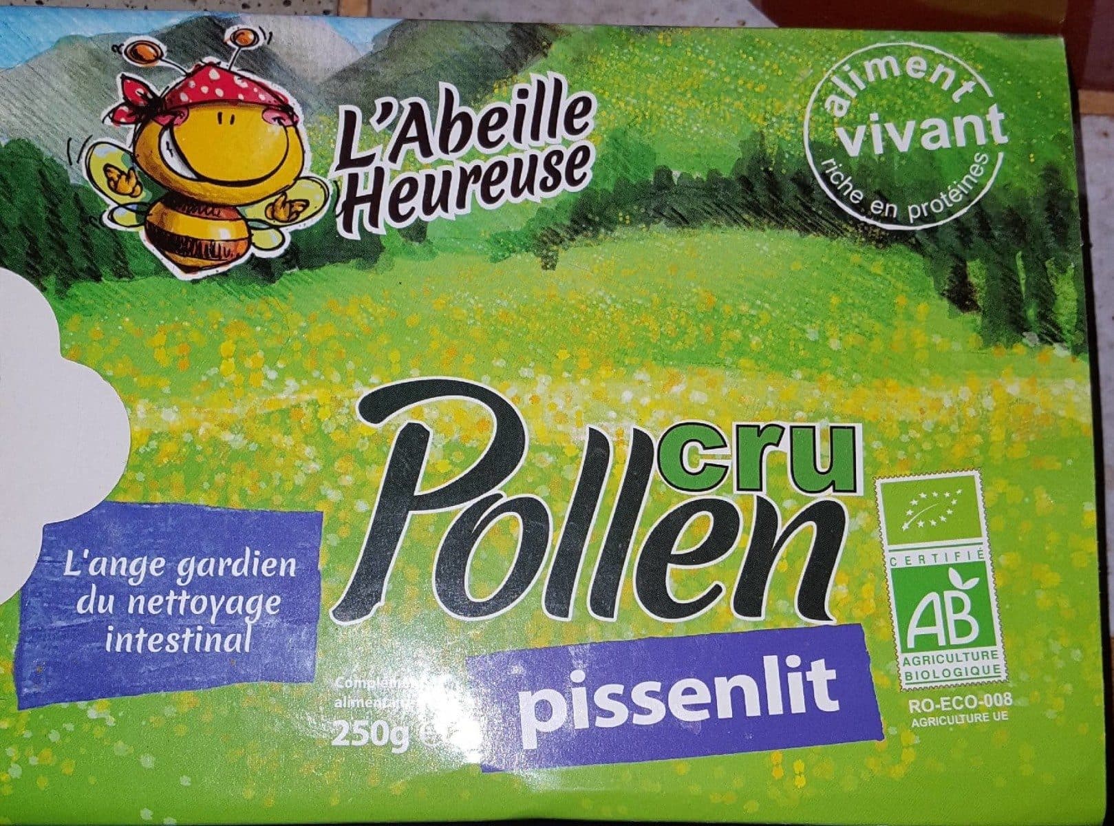 L'Abeille Heureuse Pollen cru de pissenlit packshot