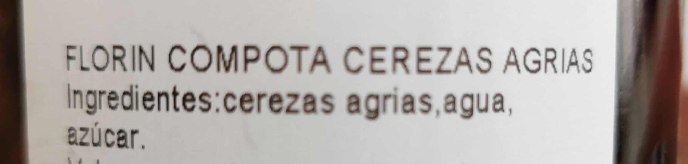 Florin compota cerezas agrias packshot
