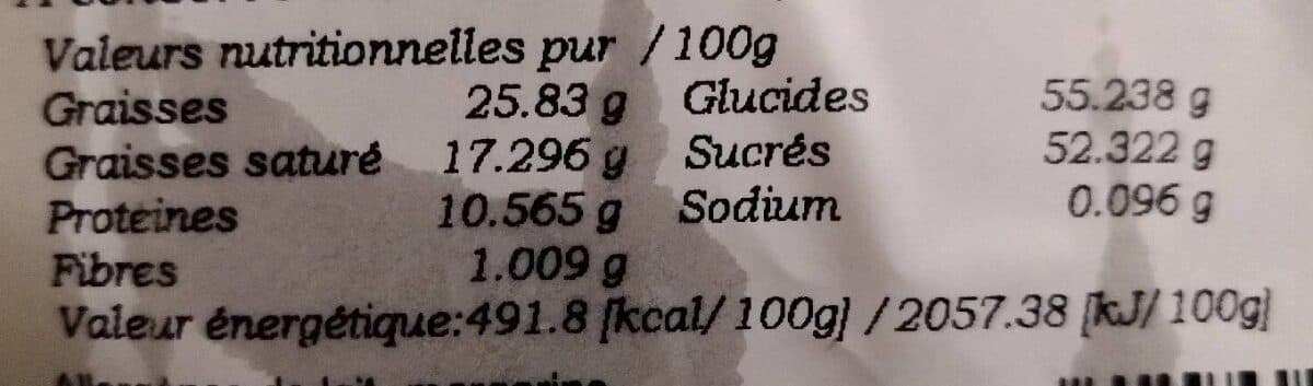 Open Food Facts Chocolat Maison packshot