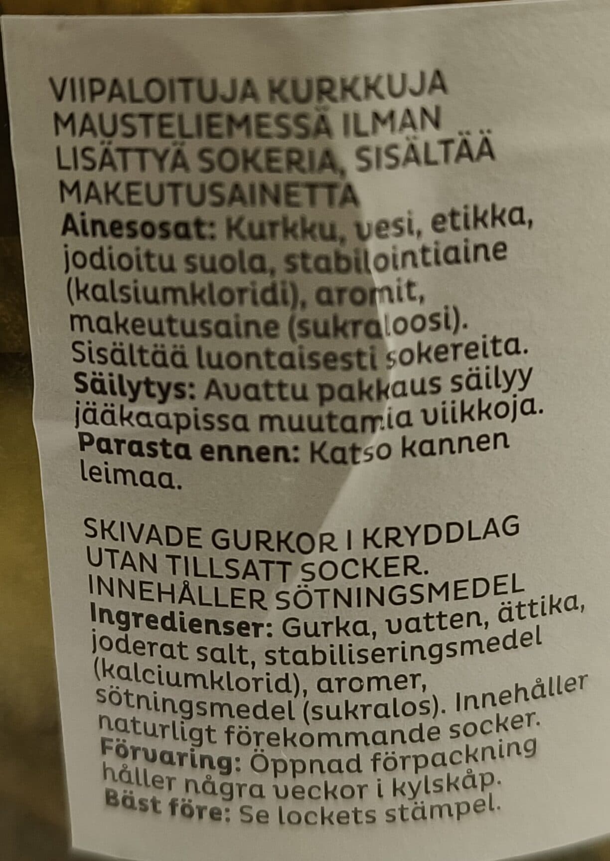 Felix Maku Viipalekurkkuja Mausteliemessä packshot