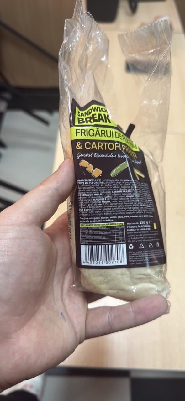 SANDWICH BREAK FRIGĂRUI DE PUI THAI & CARTOFI PRĂJIȚI packshot