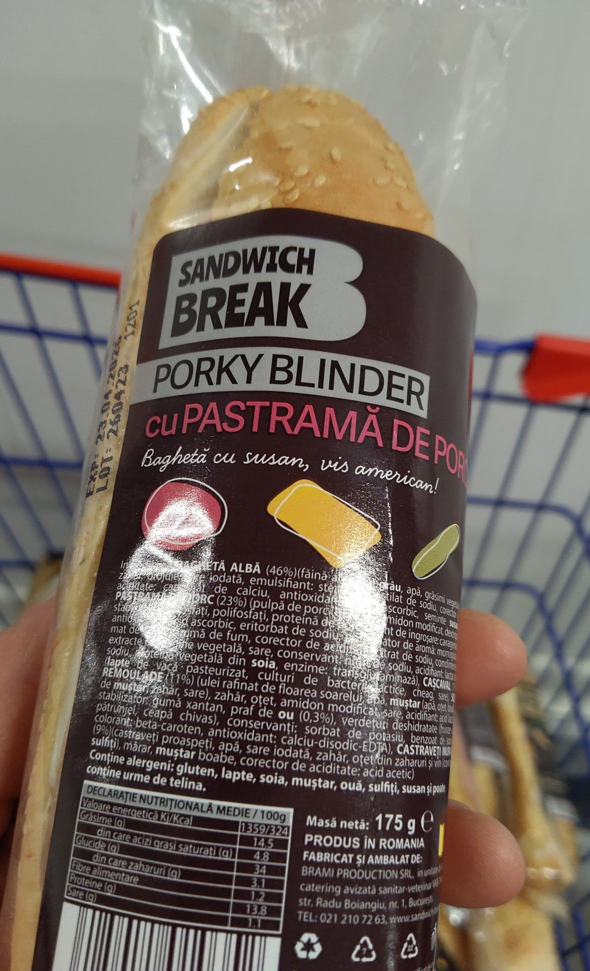 Sandwich Break Sandwich cu pastrama de porc packshot