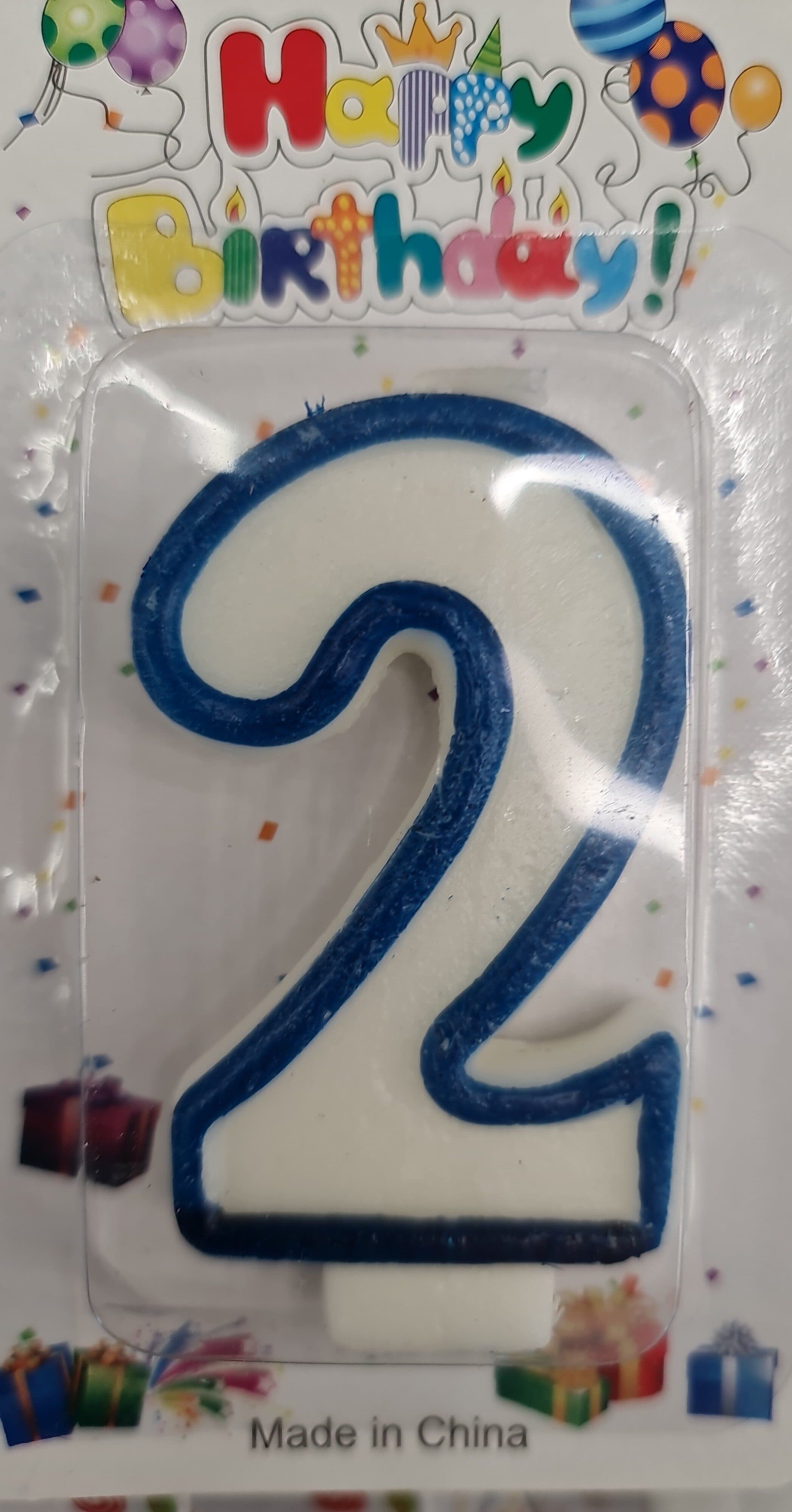 Lumanare cifra 2 packshot