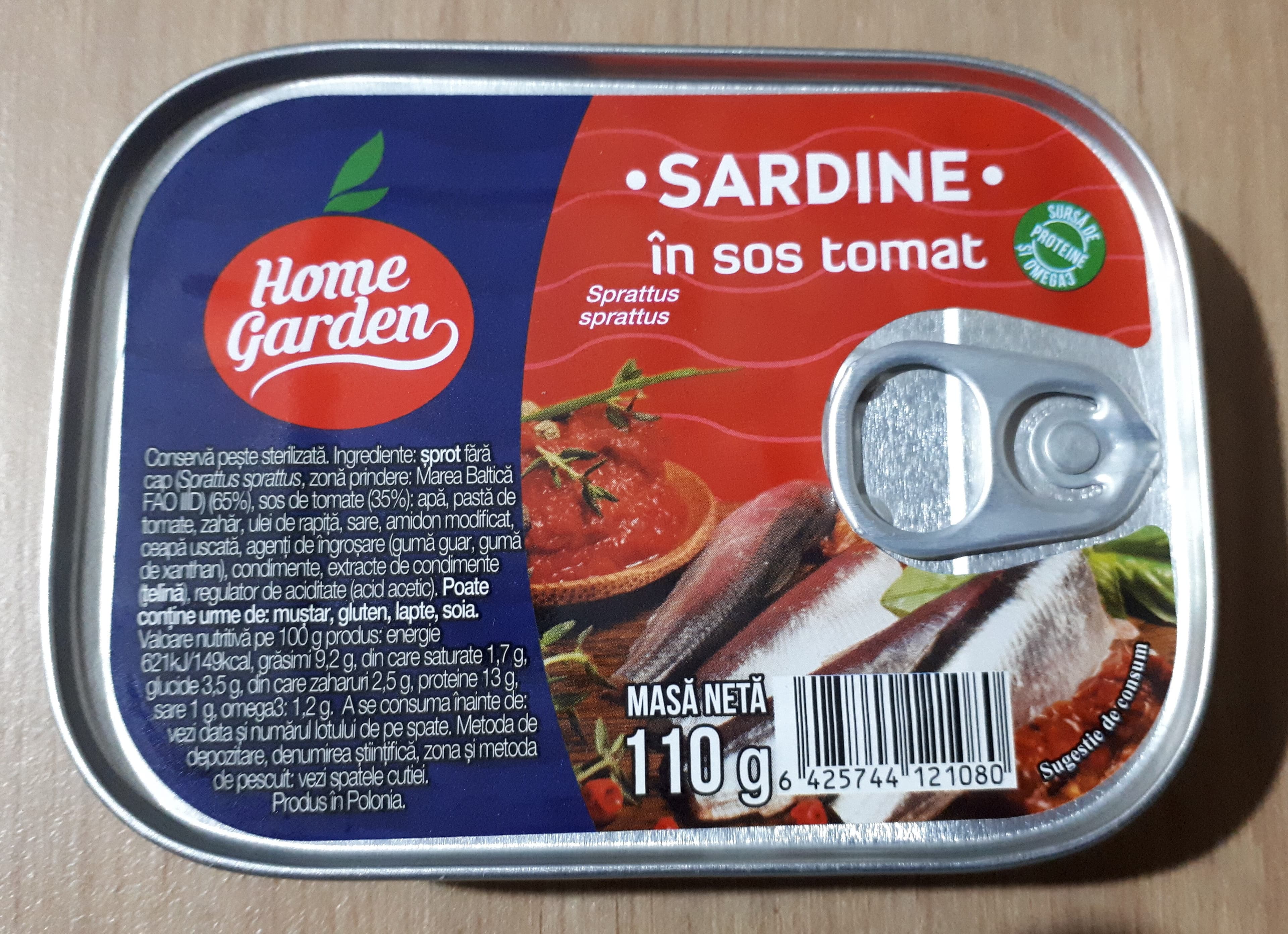 Home Garden Sardine în sos tomat packshot