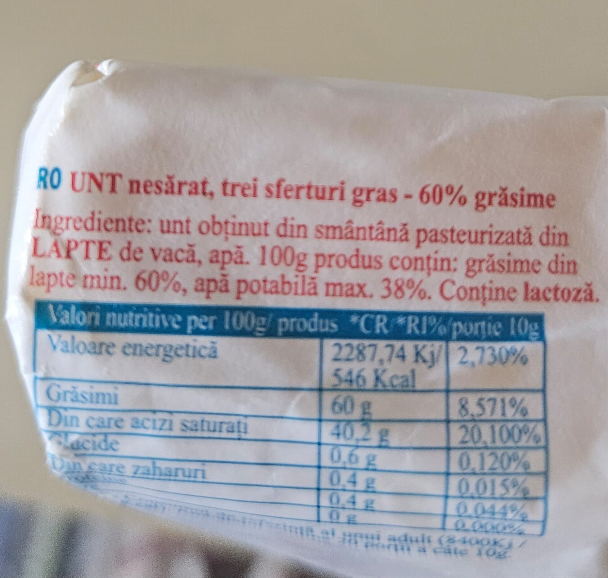 Josi Unt nesărat josi, 60% grăsime packshot
