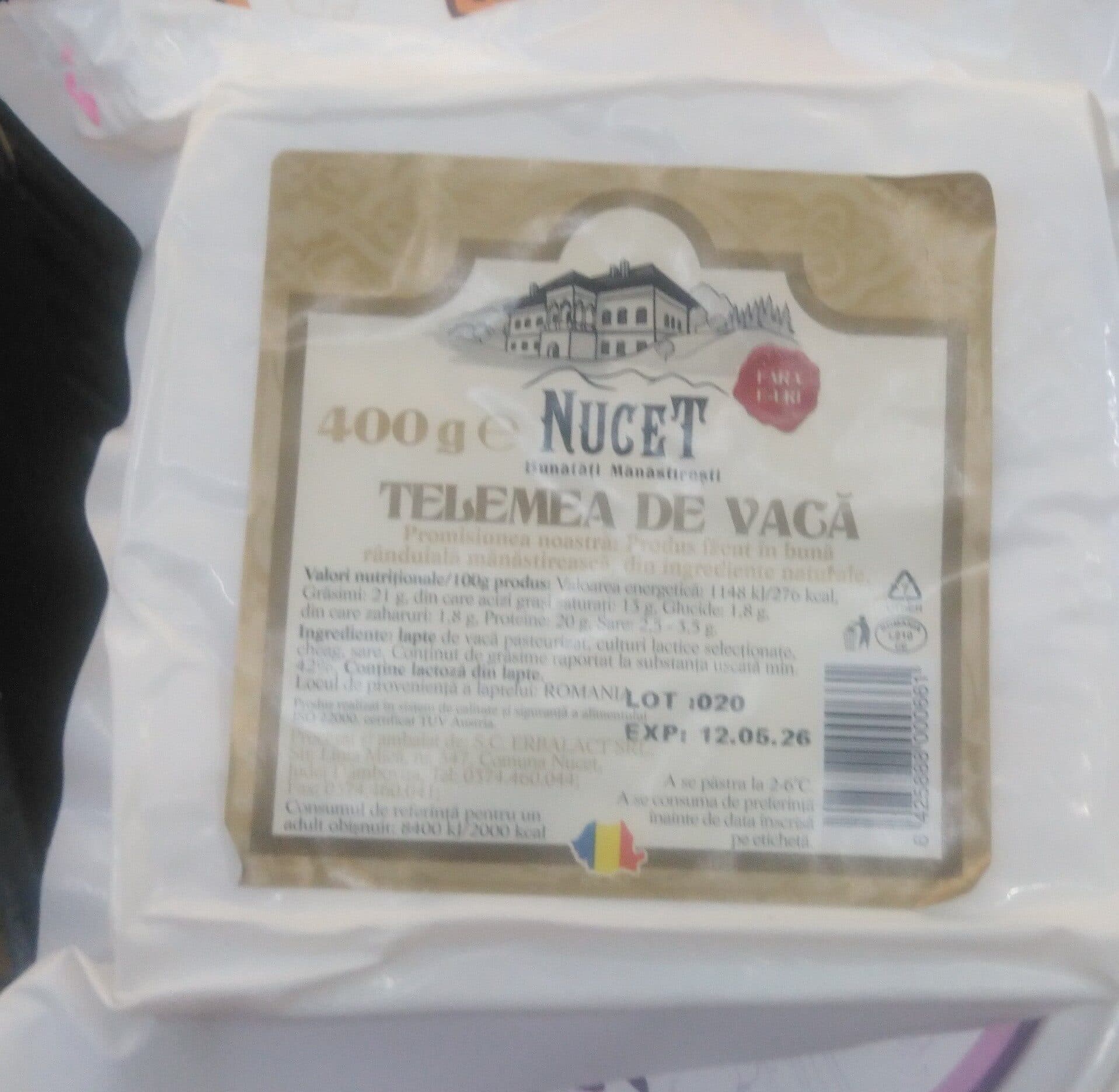 telemea de vaca nucet 400g packshot