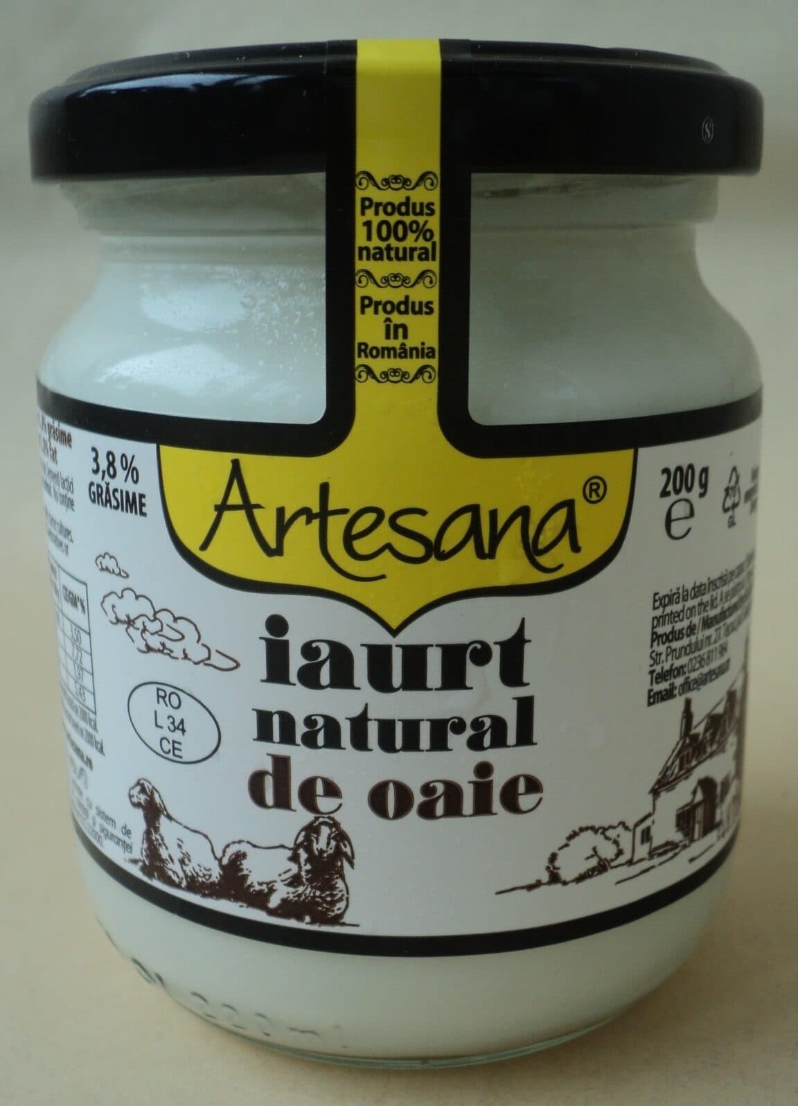 Artesana Artesana Iaurt natural de oaie packshot