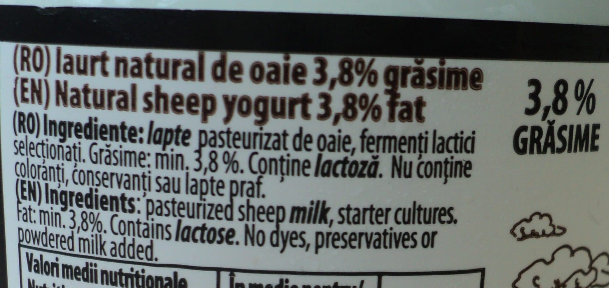 Artesana Artesana Iaurt natural de oaie packshot