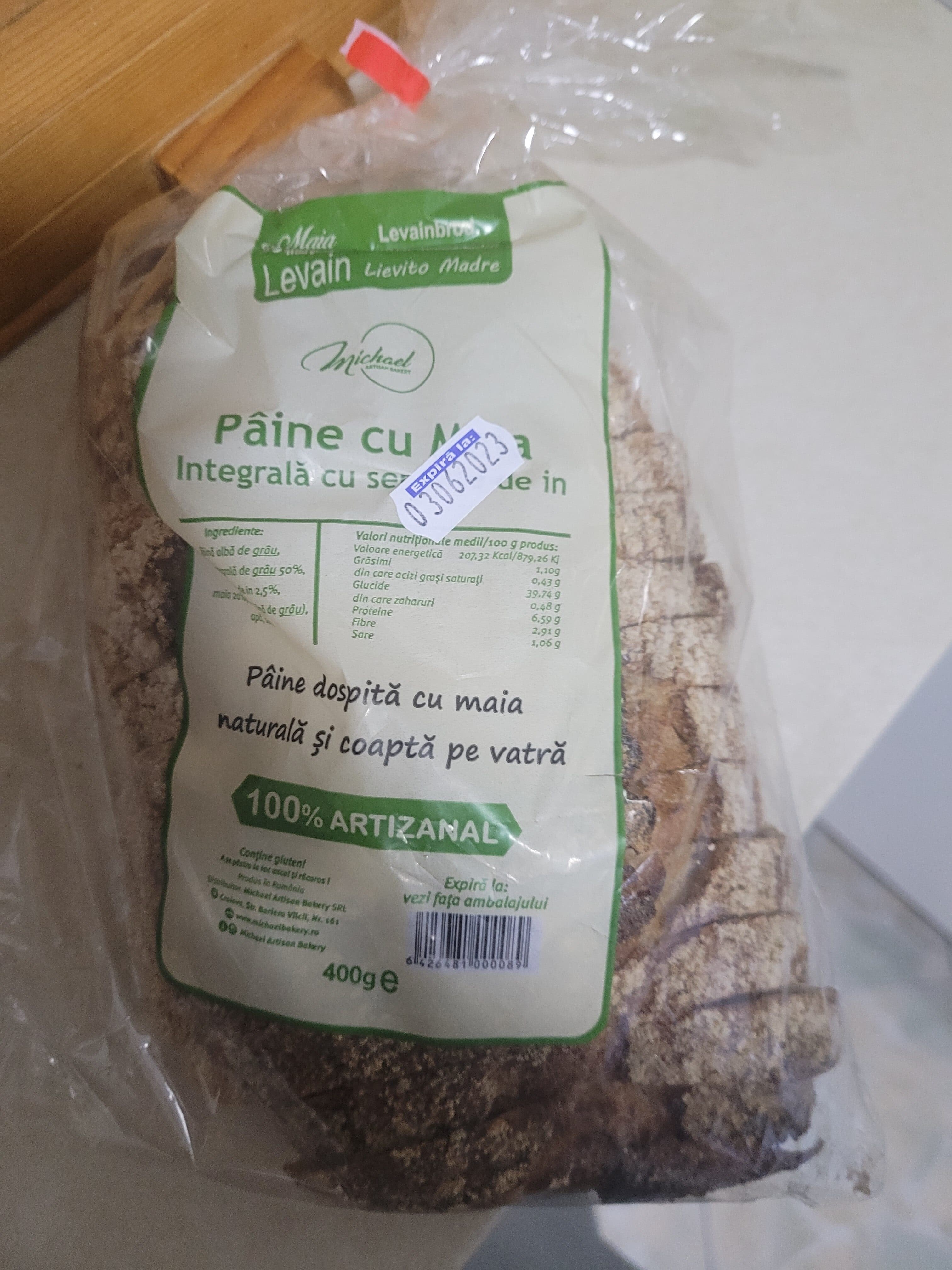 Michael Artisan Bakery Pâine cu maia Integrală cu semințe de in packshot
