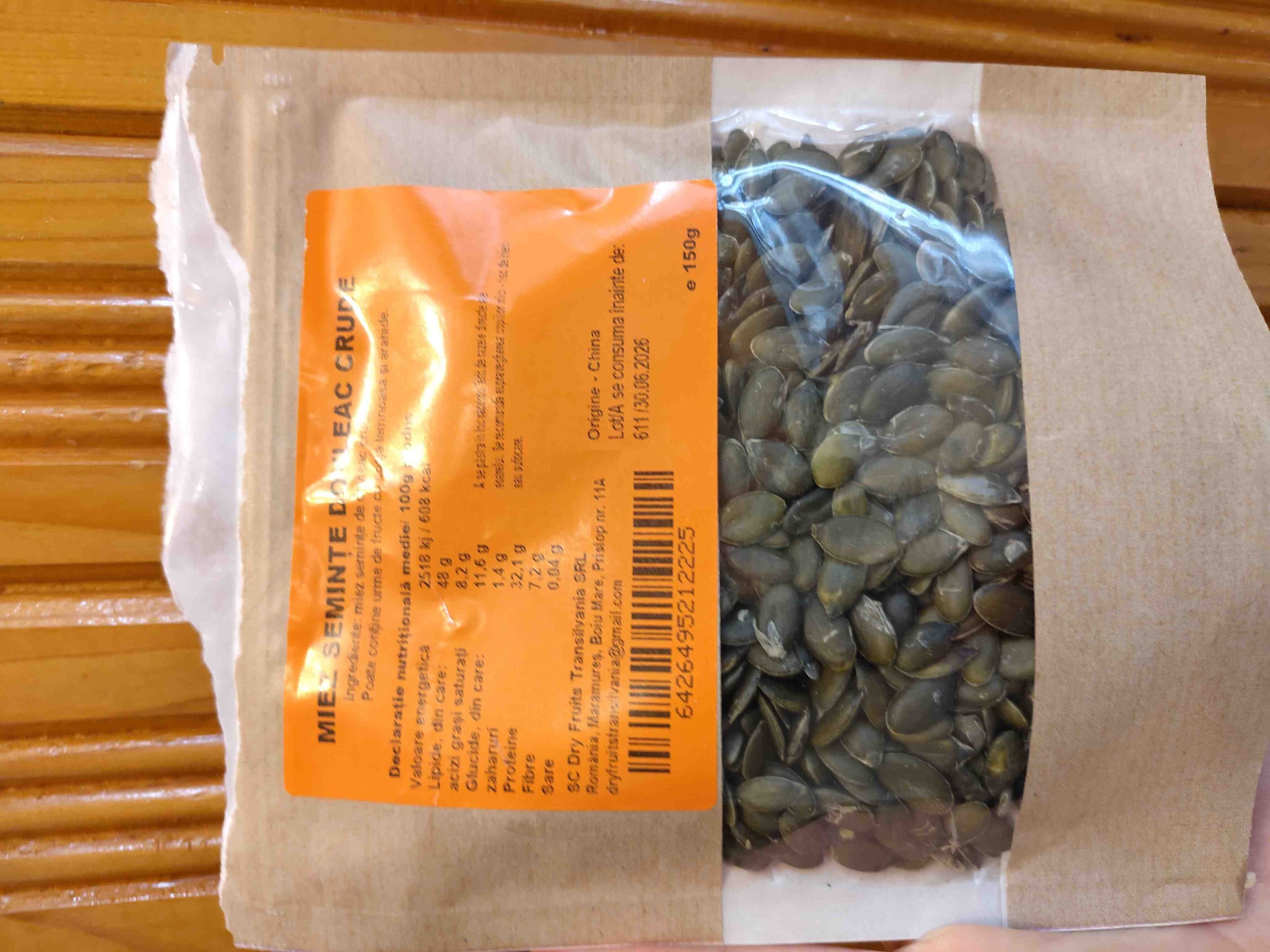 Dry Fruits Transilvania Miez seminte dovleac crude packshot