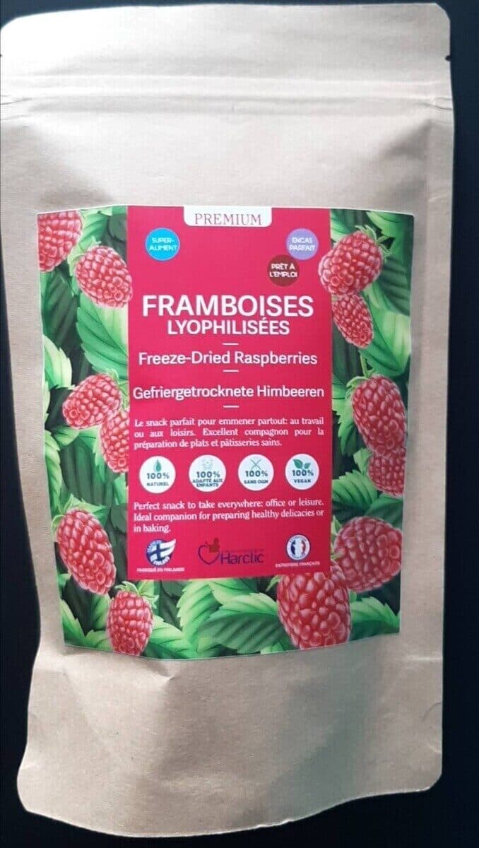 Framboises lyophilisées packshot