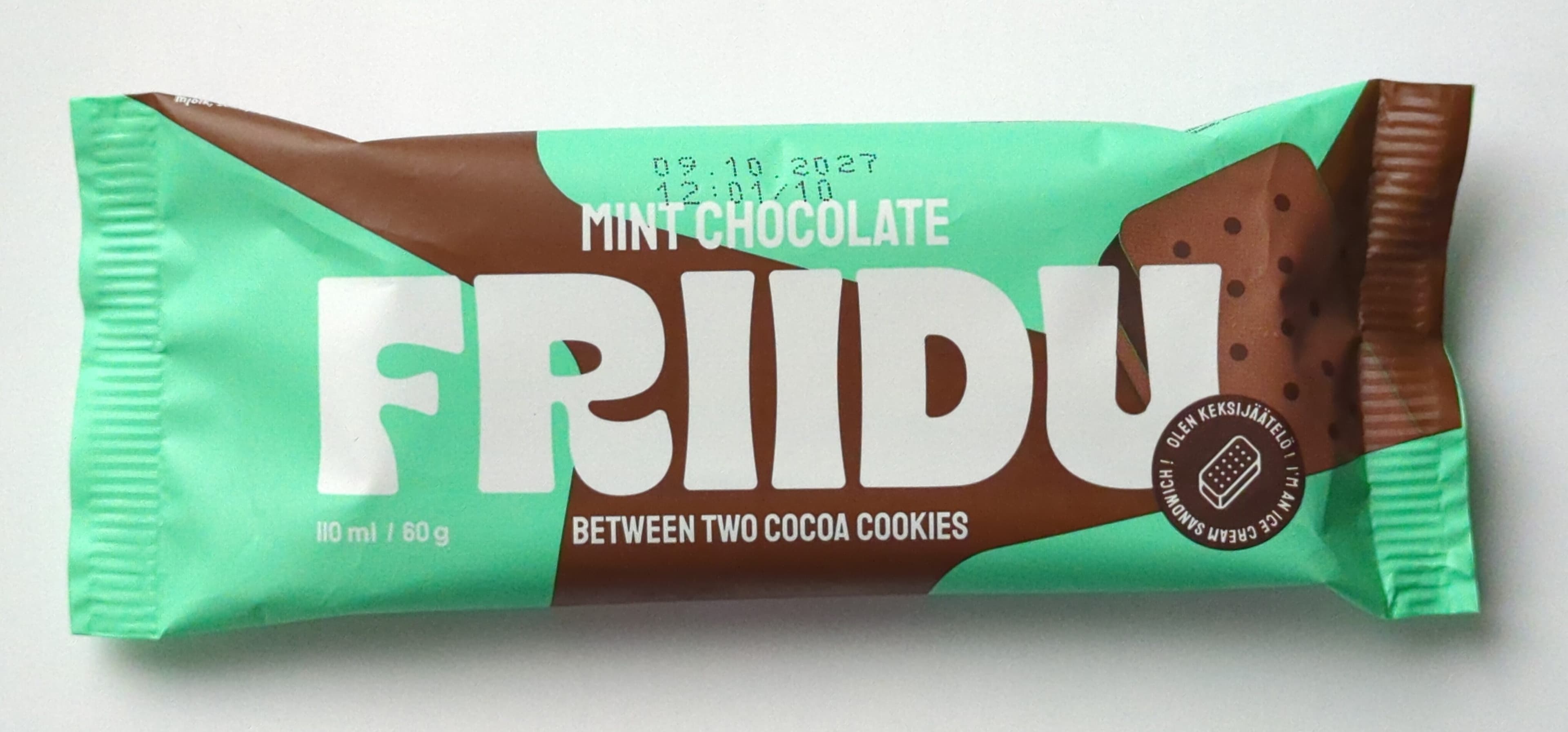 Friidu Mint Chocolate ice cream sandwich packshot