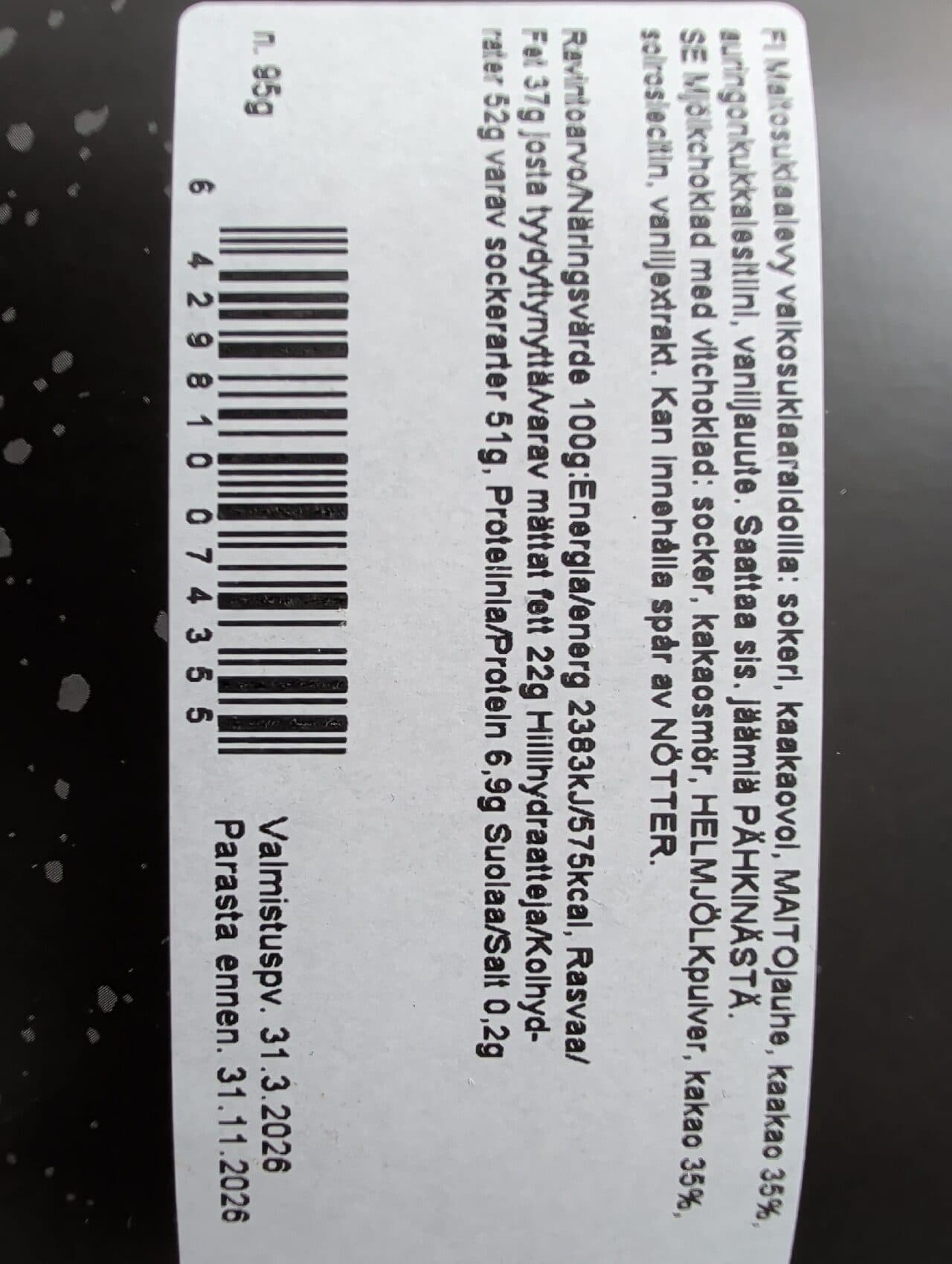 Choco Somnia Paska Kaupunni Suklaa packshot