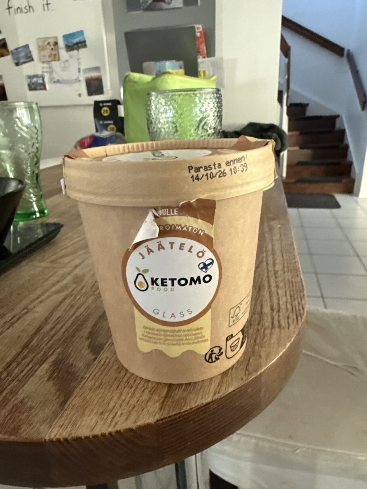 Ketomo Sokeroimaton Jäätelö Pulla packshot