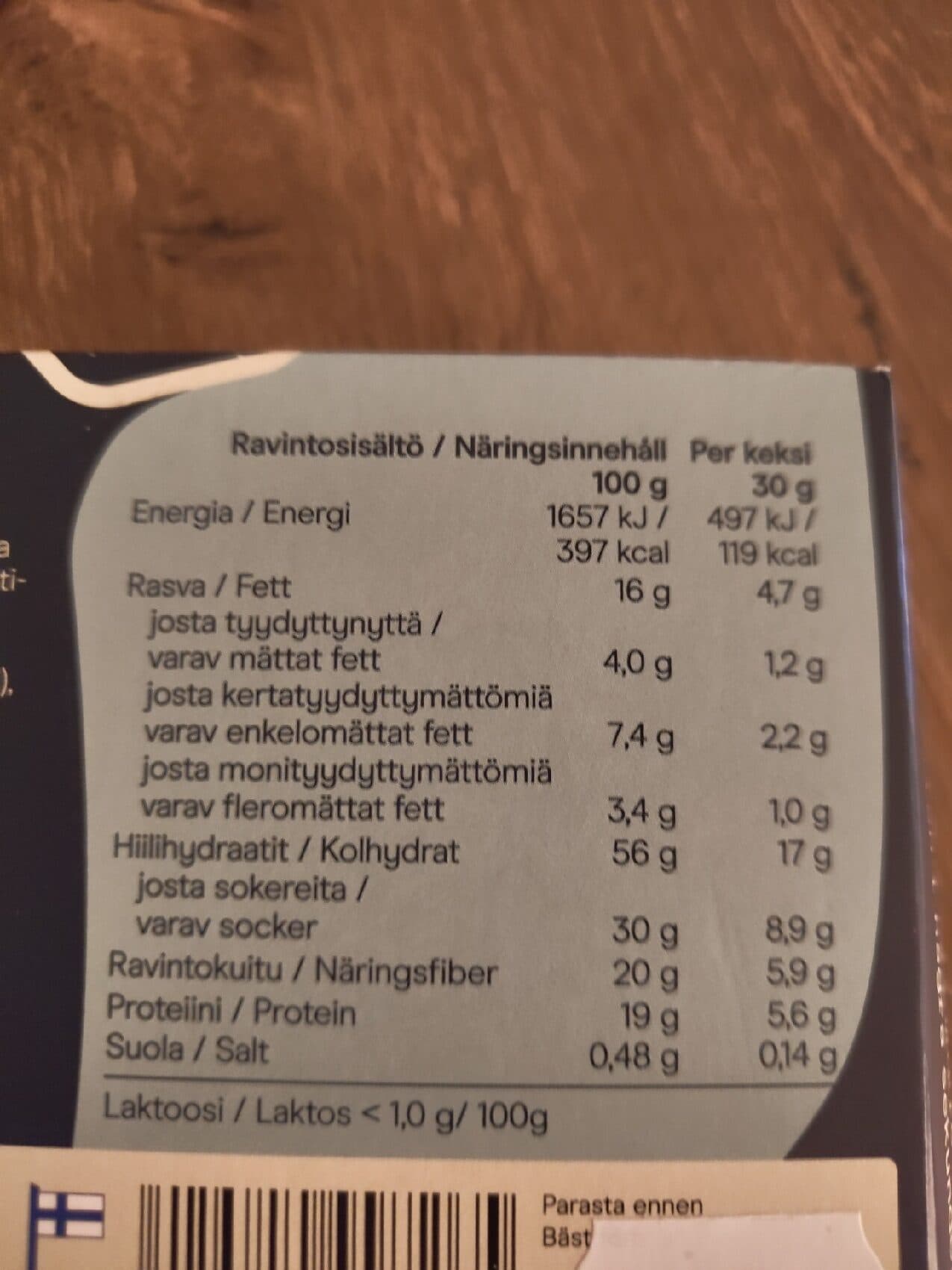 Wild And Berg Tuplasuklaa Täysvälipalakeksi packshot