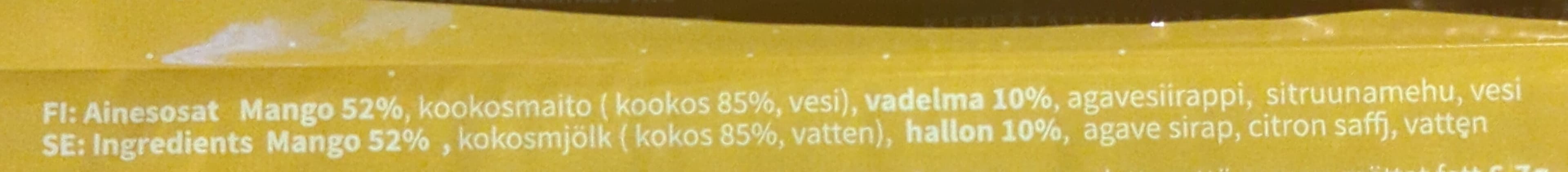 Jäämari Jäätelö Mango & Vadelma packshot