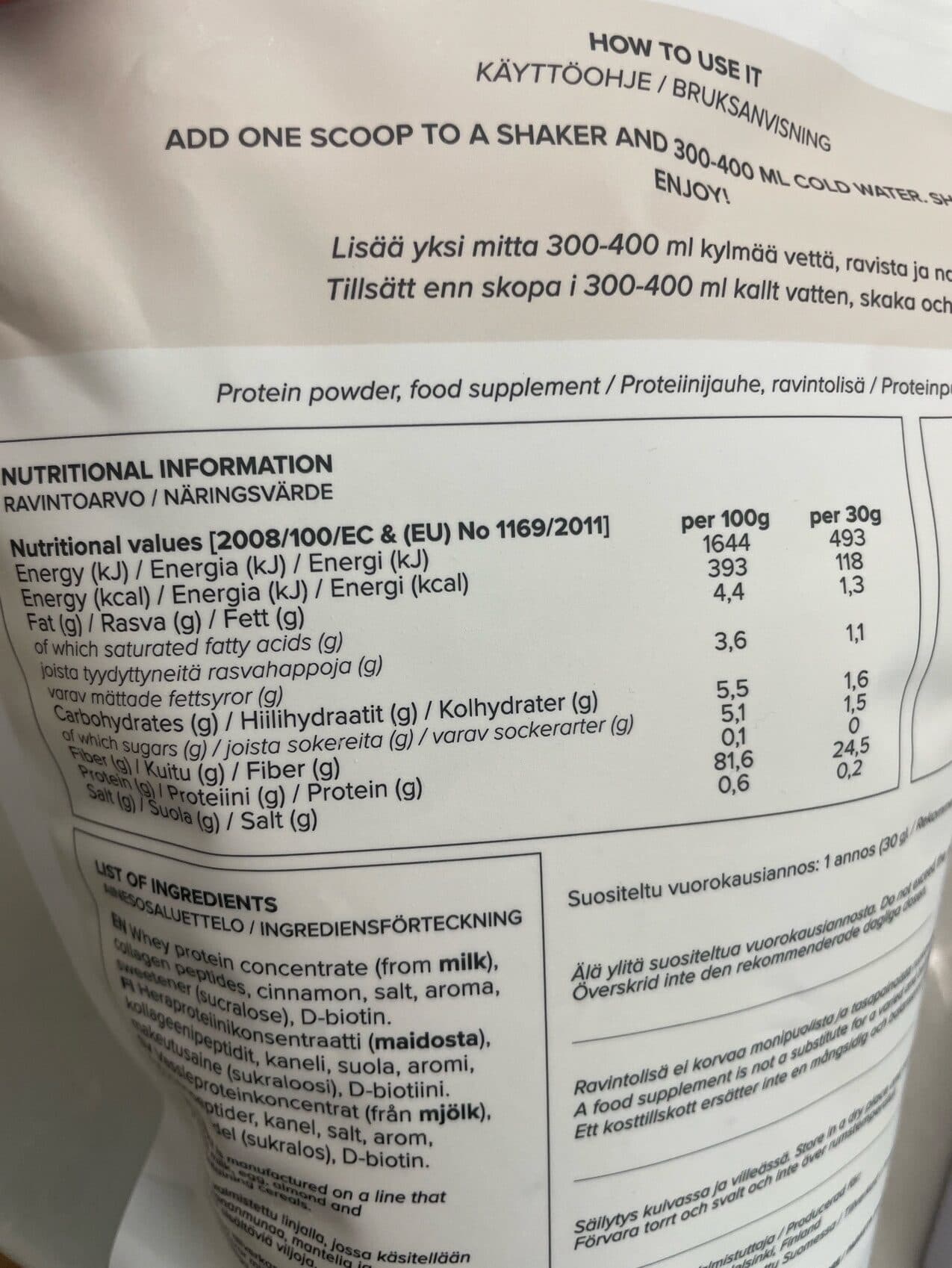 Look Feel Sexy Protein Powder Cinnamon packshot