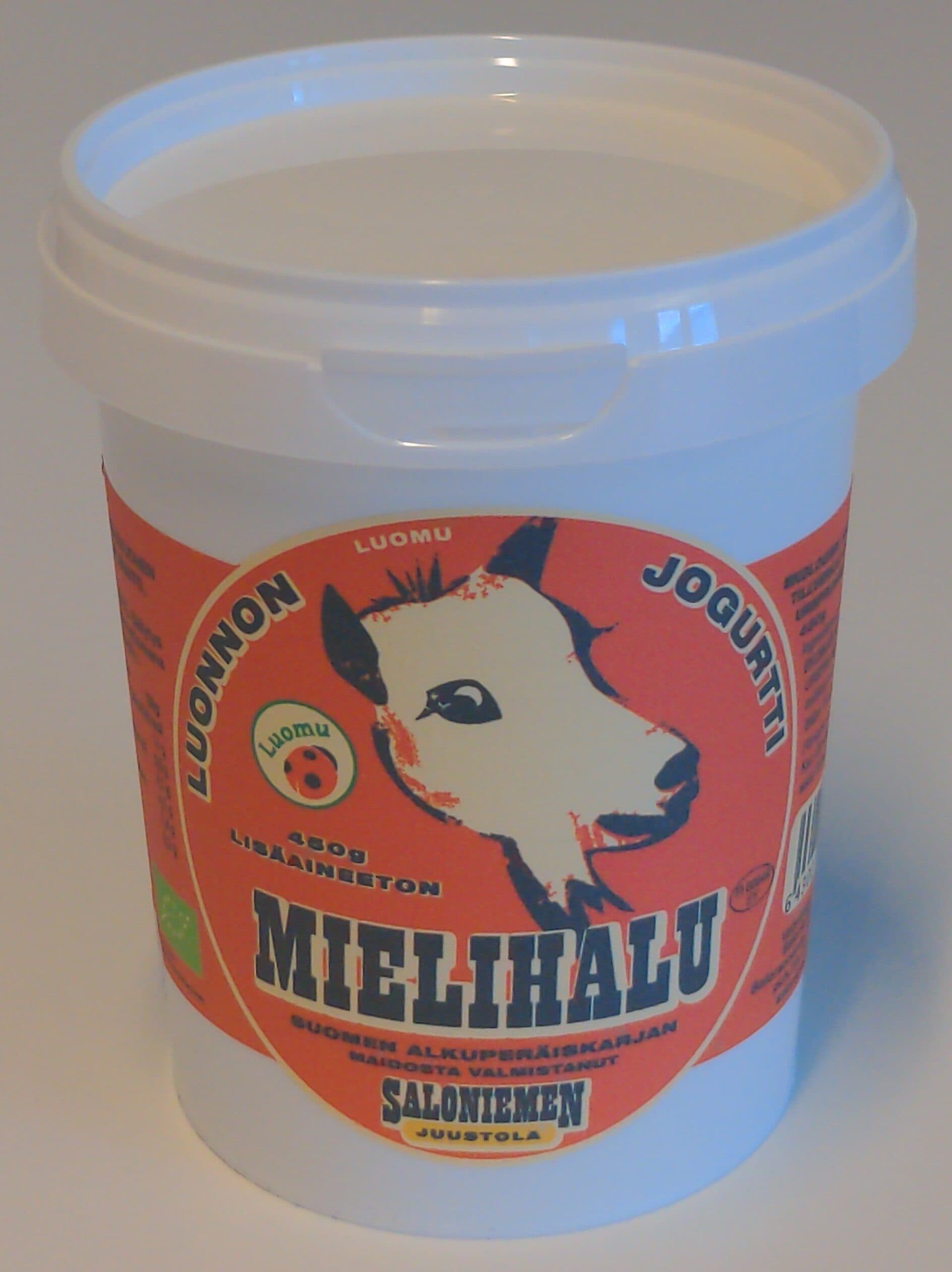 Saloniemen Juustola Mielihalu luonnonjogurtti packshot