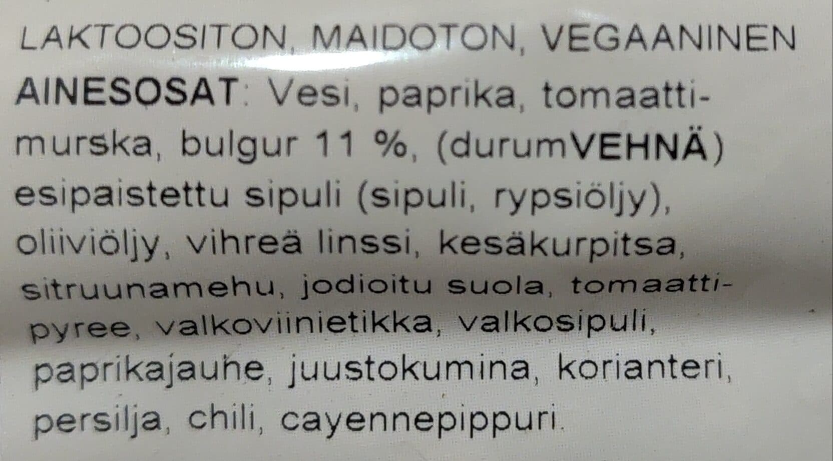 Oikia Ruokaa Vegetarian bulgur packshot