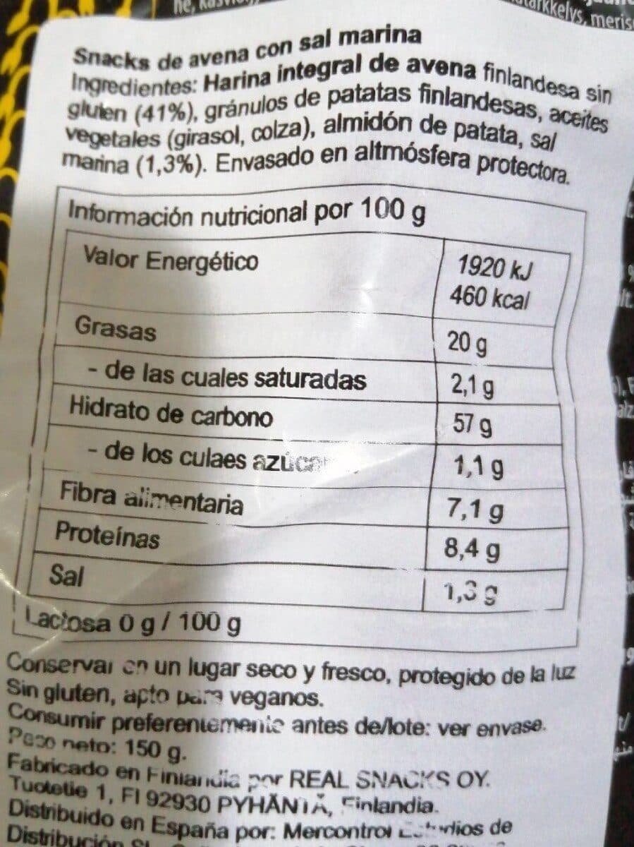 Chipventures Oats snacks packshot