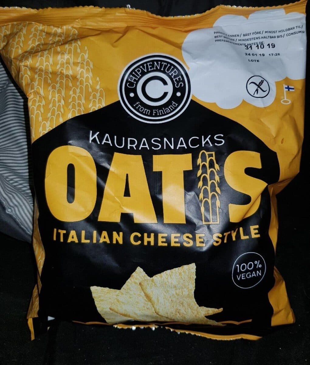 Chipventures Kaurasnaks oatis italian cheese style packshot