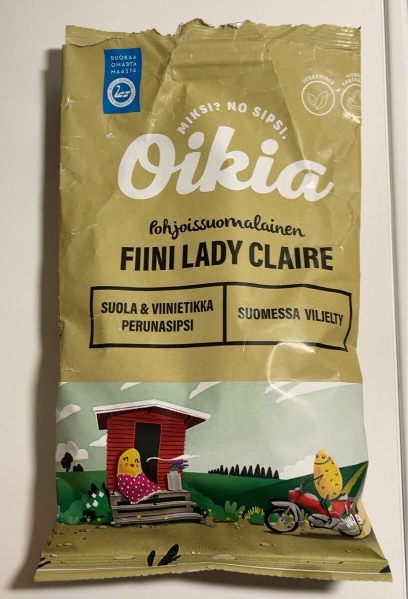 Oikia Suola & Viinietikka perunasipsi packshot