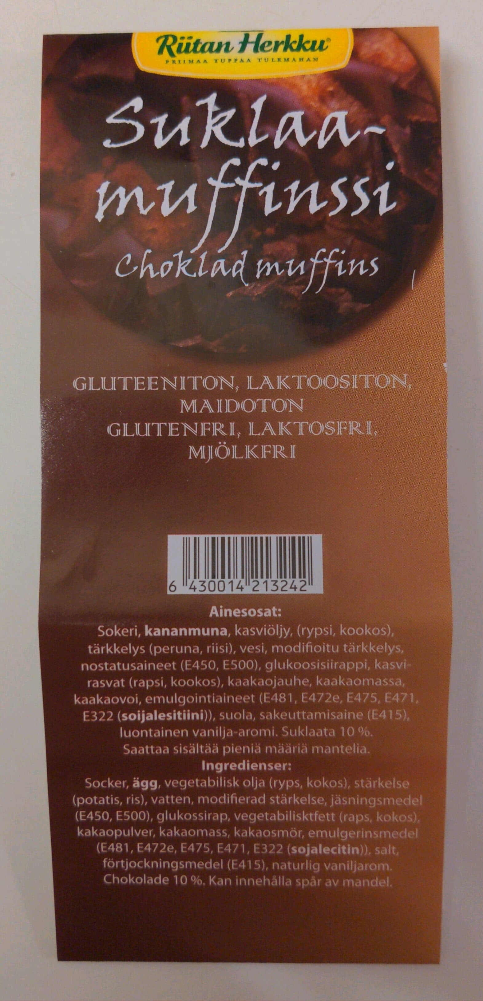 Riitan Herkku Suklaamuffinssi packshot