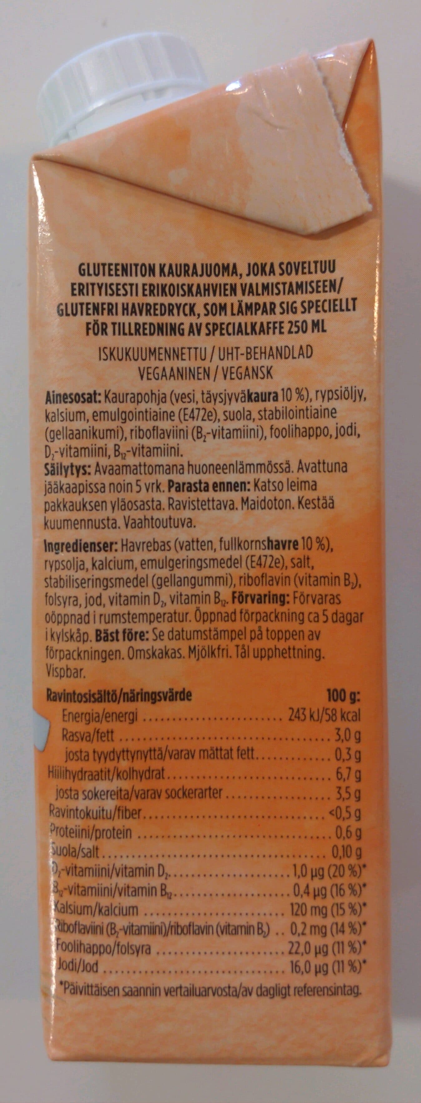 Fazer Kaurajuoma Barista packshot