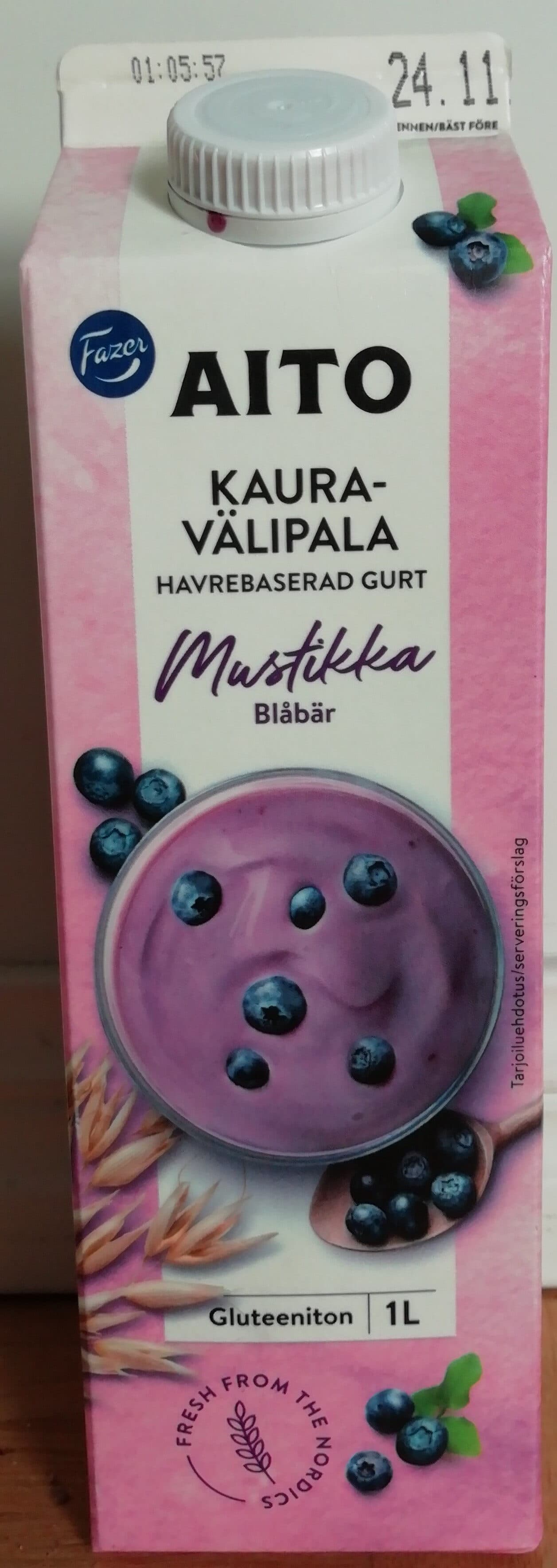 Aito Kauravälipala Mustikka packshot