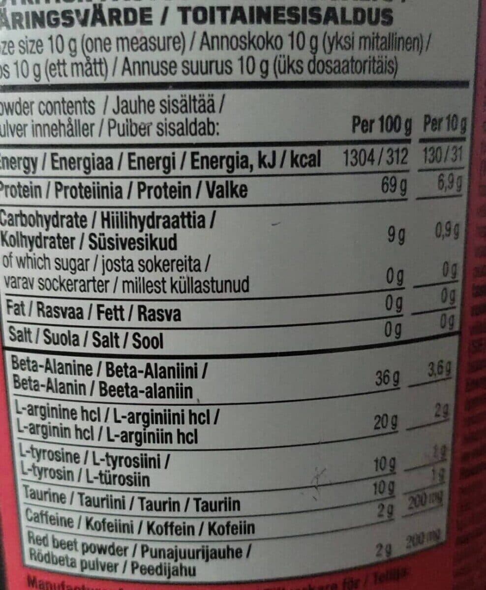Open Food Facts SportLife Preworkout packshot