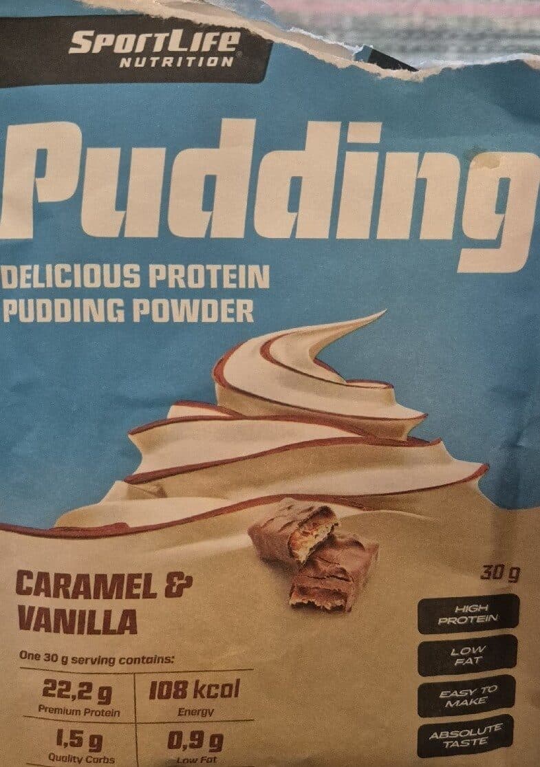 Sportlife Caramel and Vanilla Pudding packshot