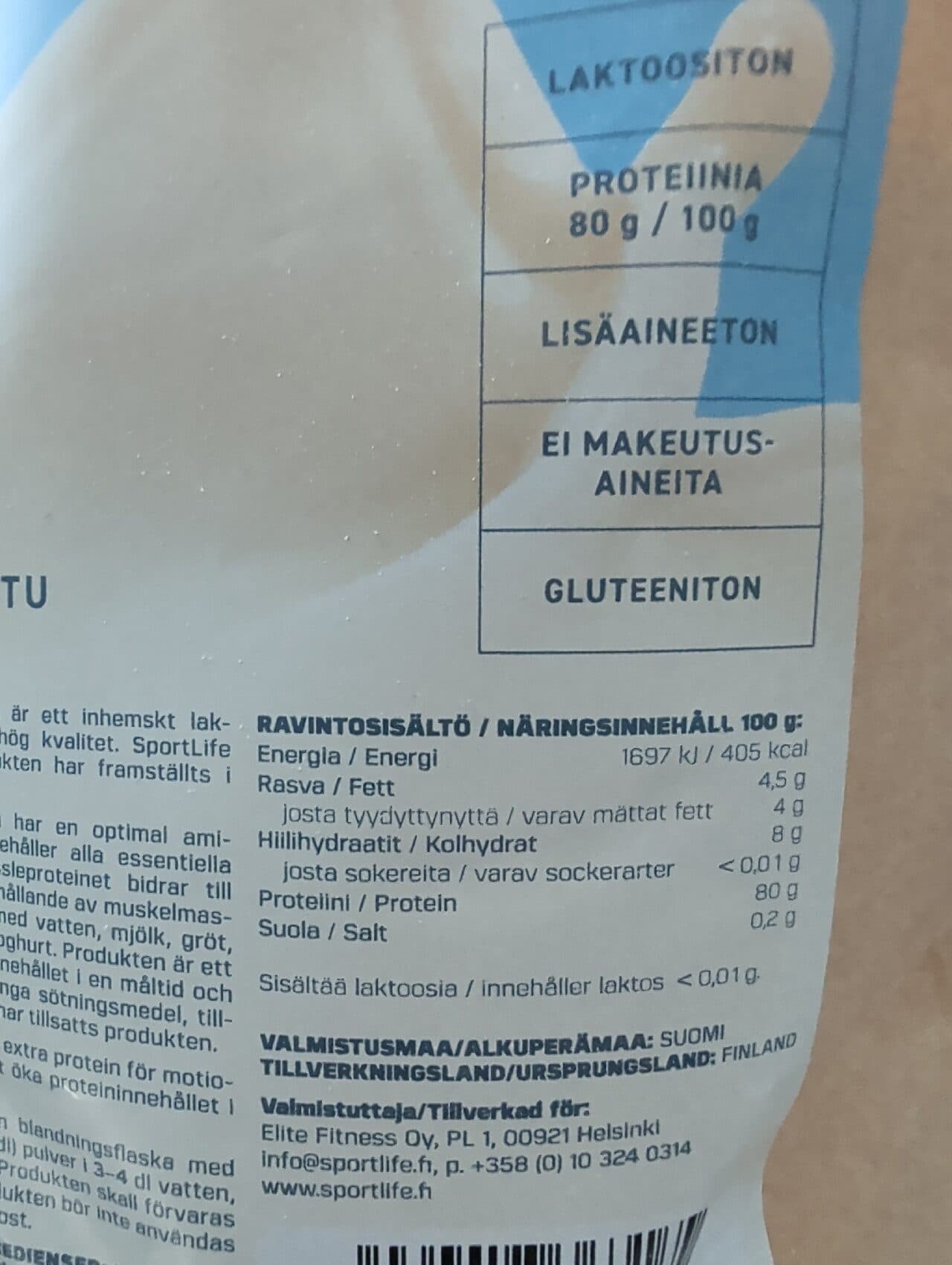 SportLife Kotimainen Hera Proteiini packshot