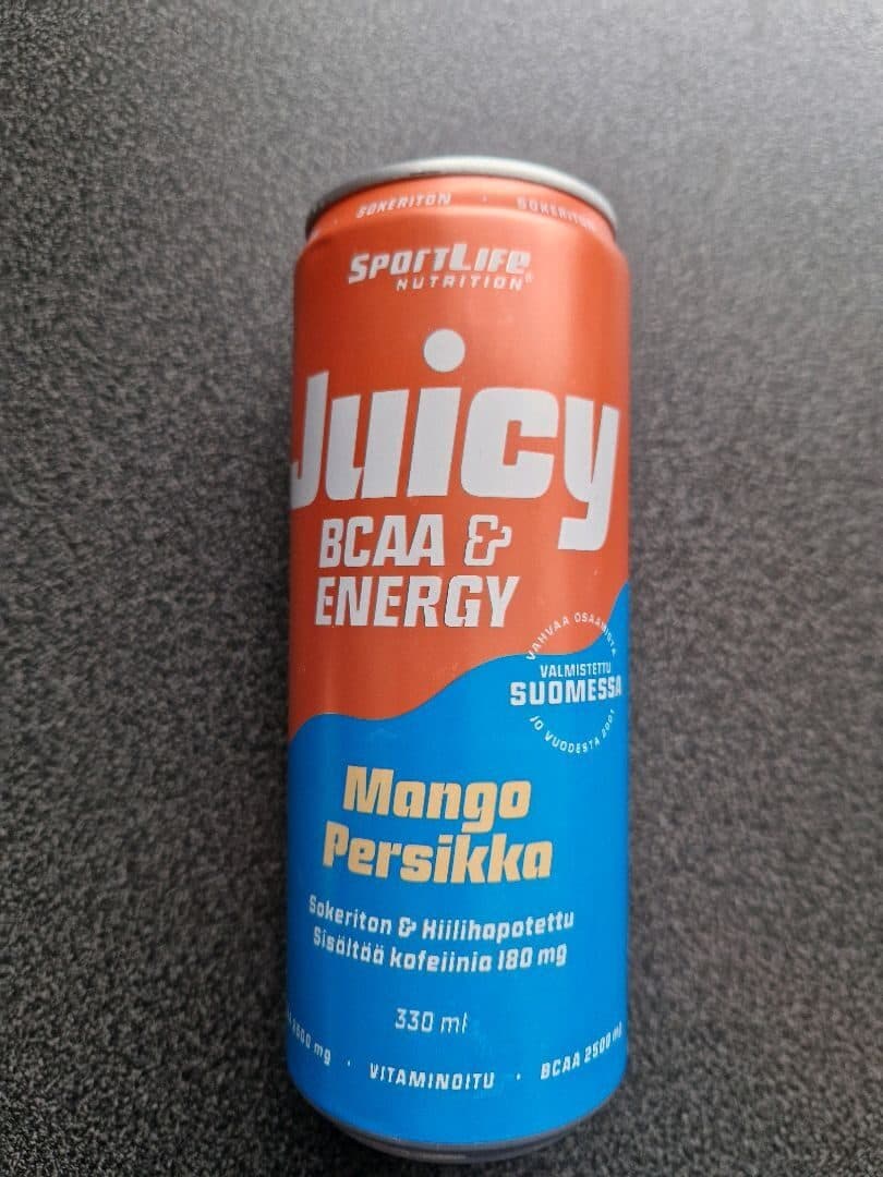 Sportlife nutrition Juicy Bcaa& energy Mango Peach packshot