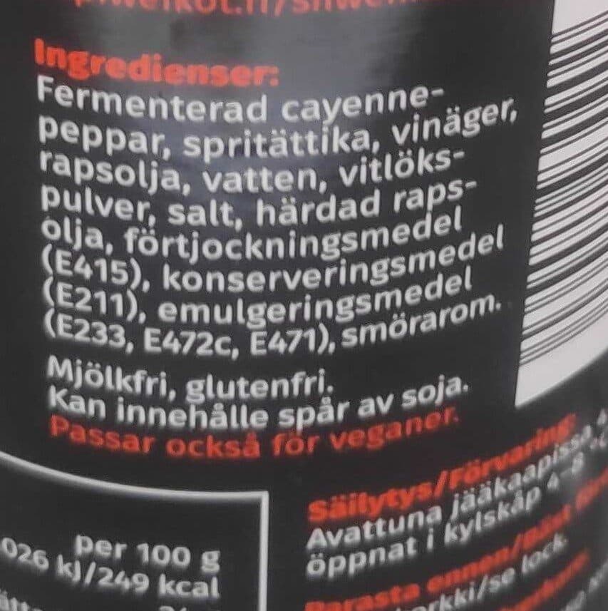 Siipiweikot hot garlic kastike packshot