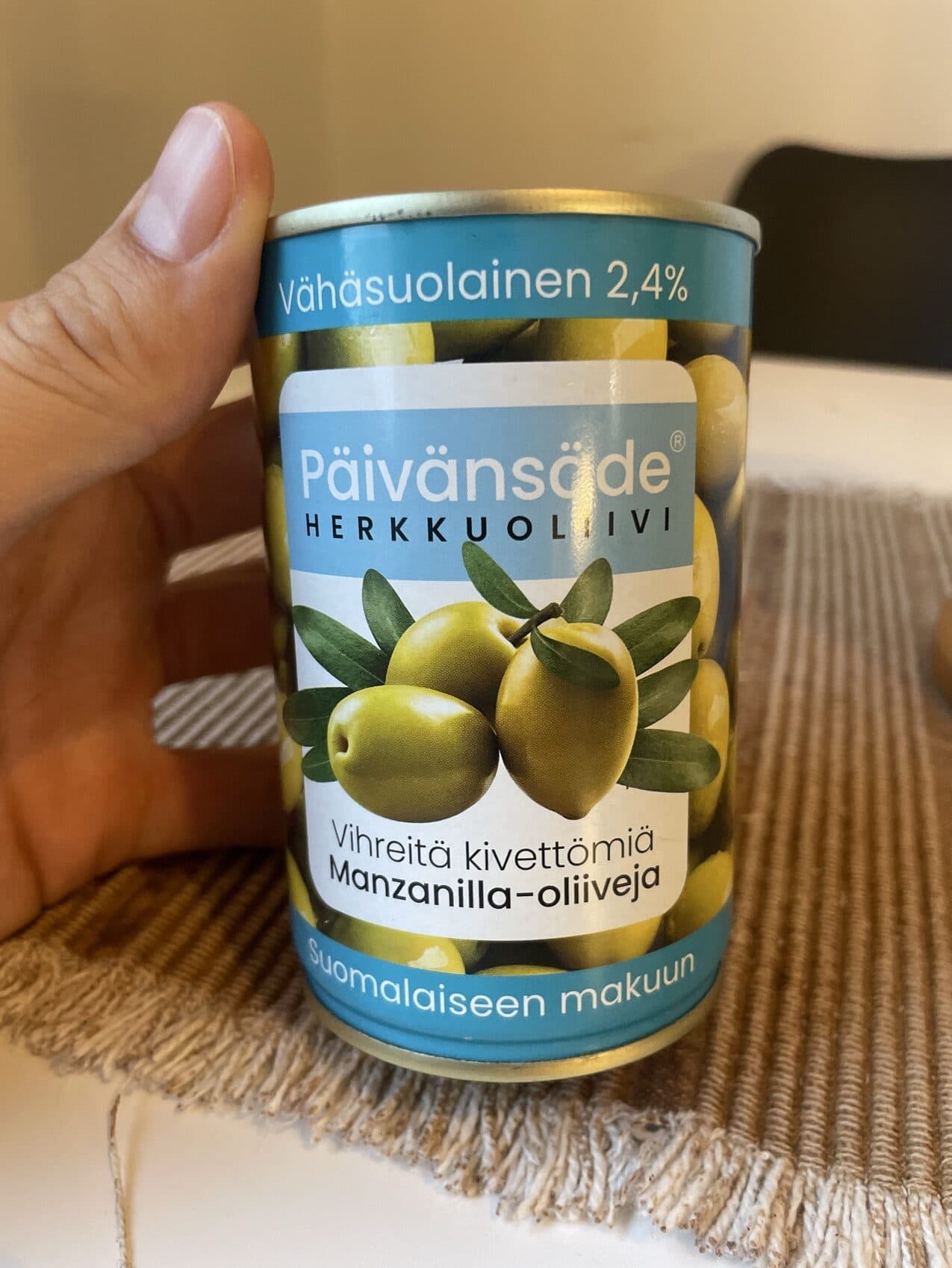 Päivänsäde Manzanilla Oliivi packshot